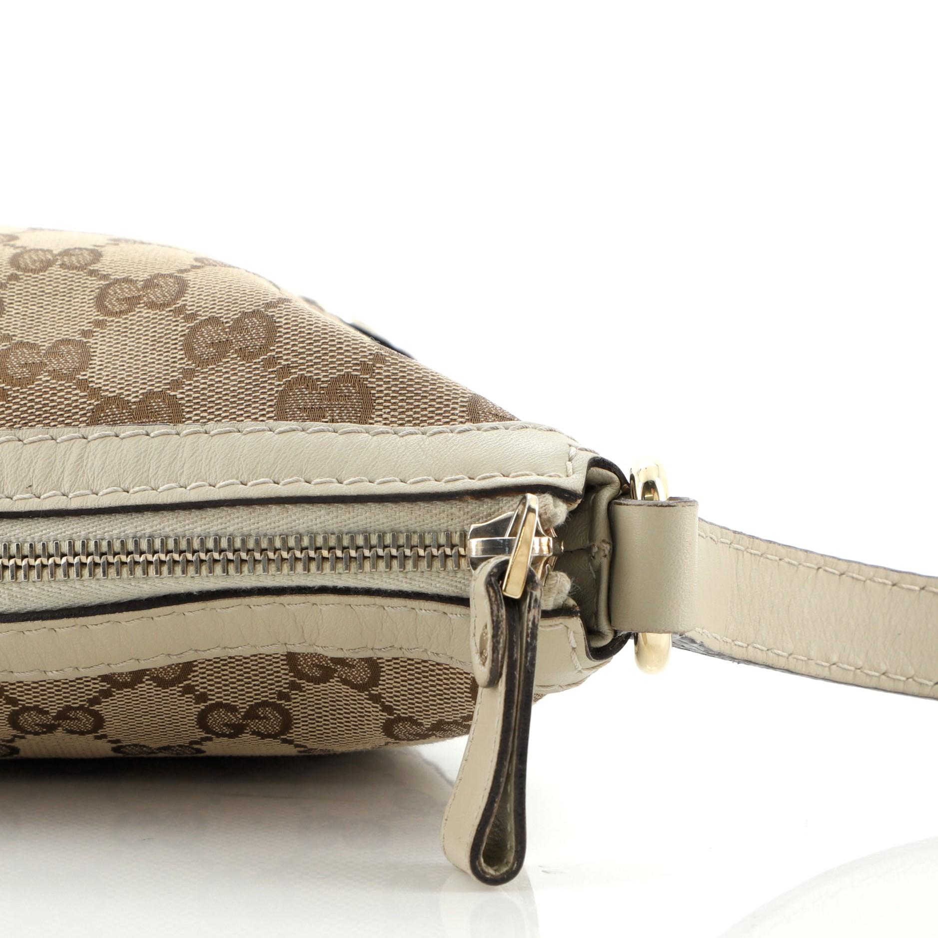 Gucci Lovely Hearts Interlocking G Umhängetasche GG aus Segeltuch mit Leder 4