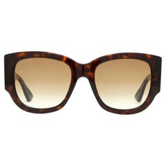 Gucci Lunettes solaires Neuf Oversize Havana Tricolor Sunglasses New in box
