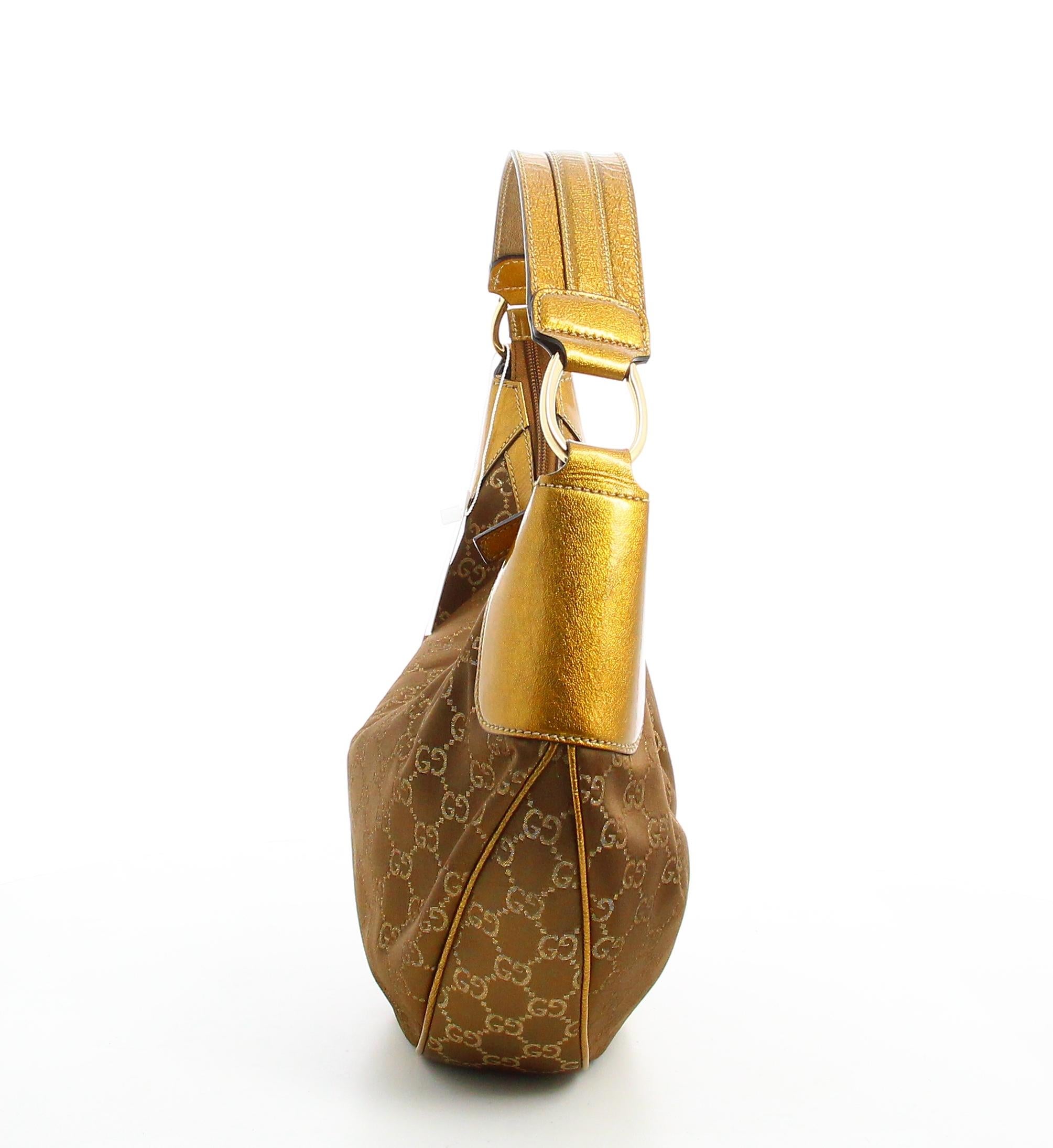 Women's or Men's Gucci Lurex Golden Monogram Handbag  For Sale