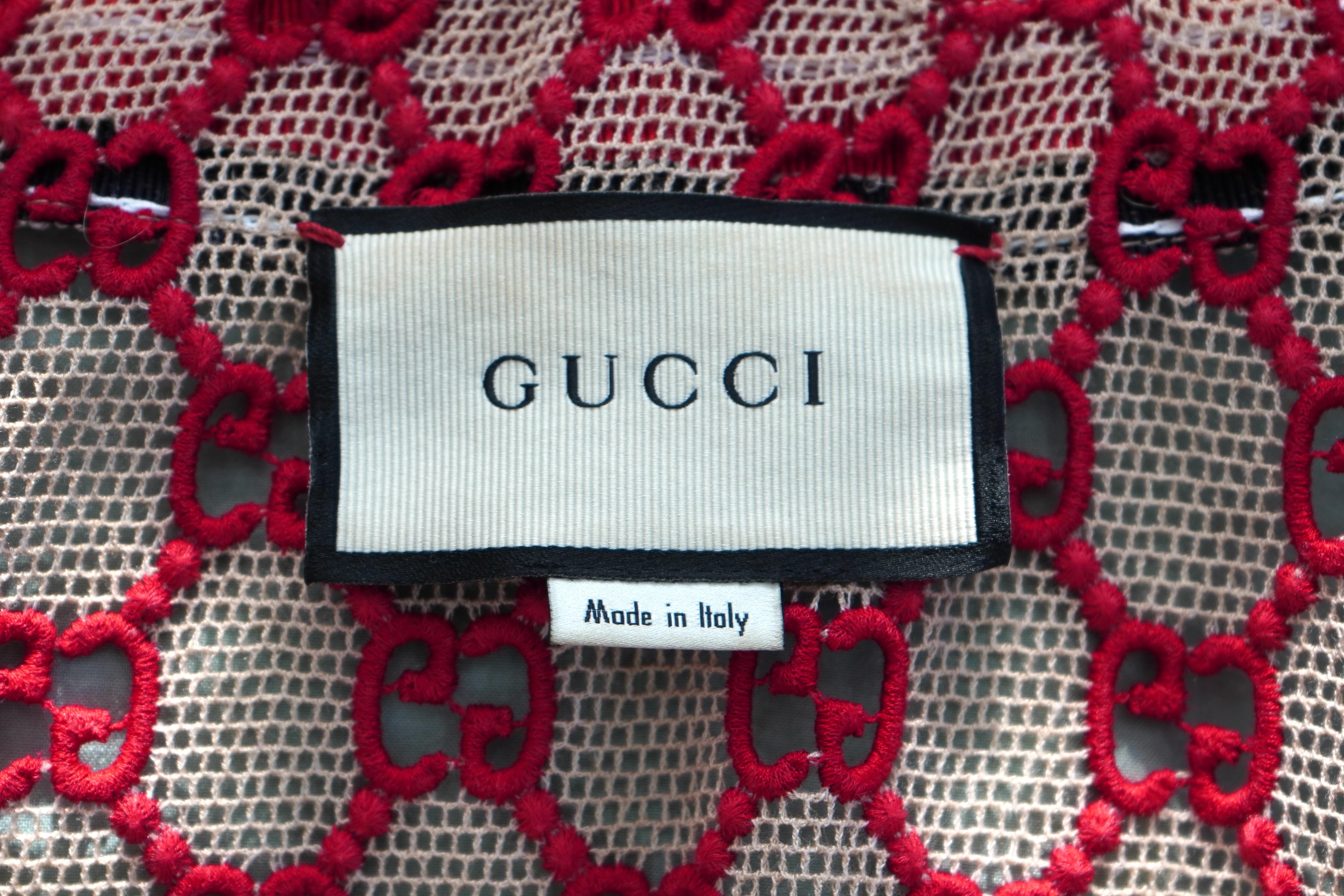 Gucci Macrame Open Front Mesh Belted Cardigan Jacket 5
