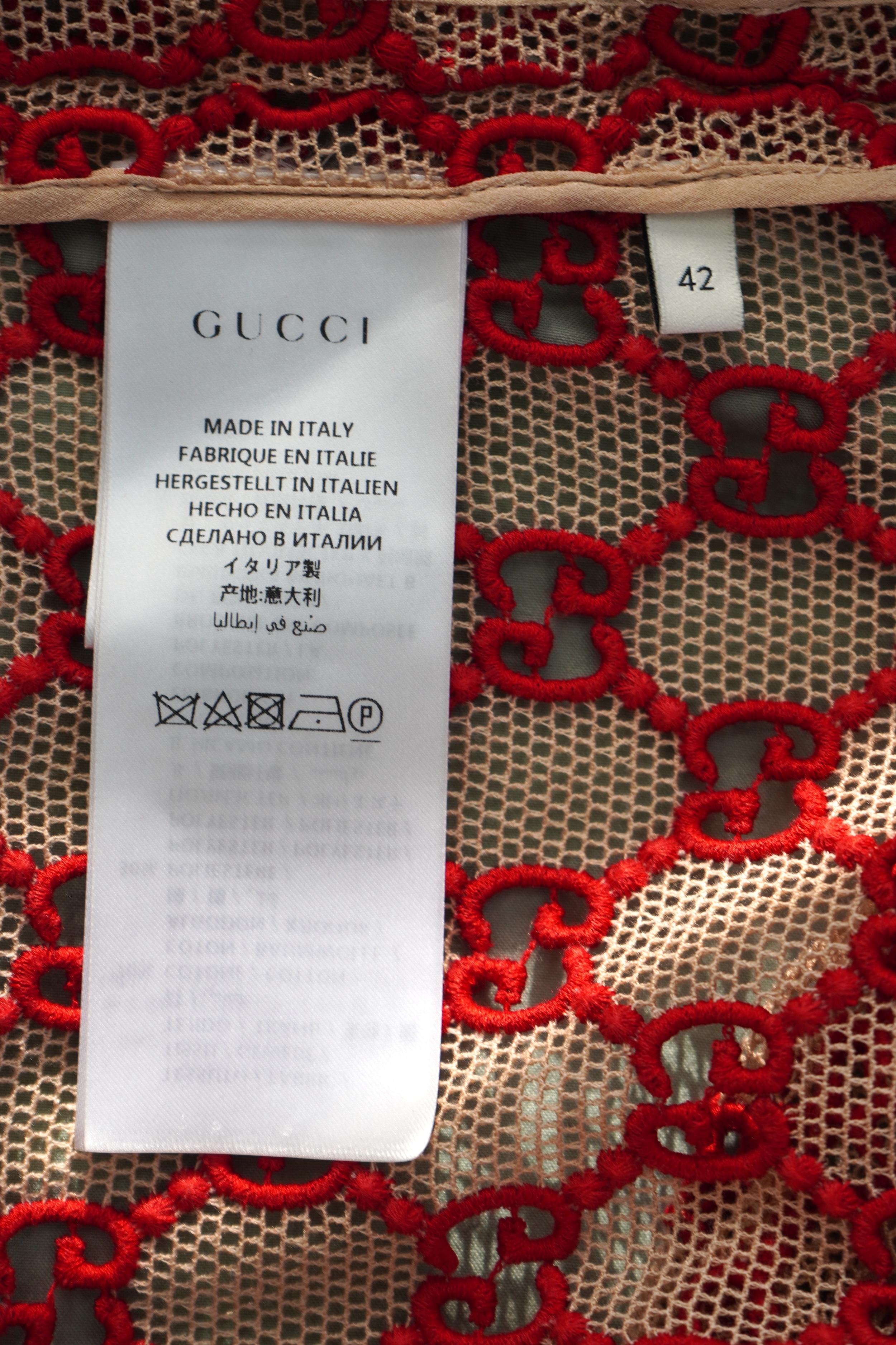 Gucci Macrame Open Front Mesh Belted Cardigan Jacket 6