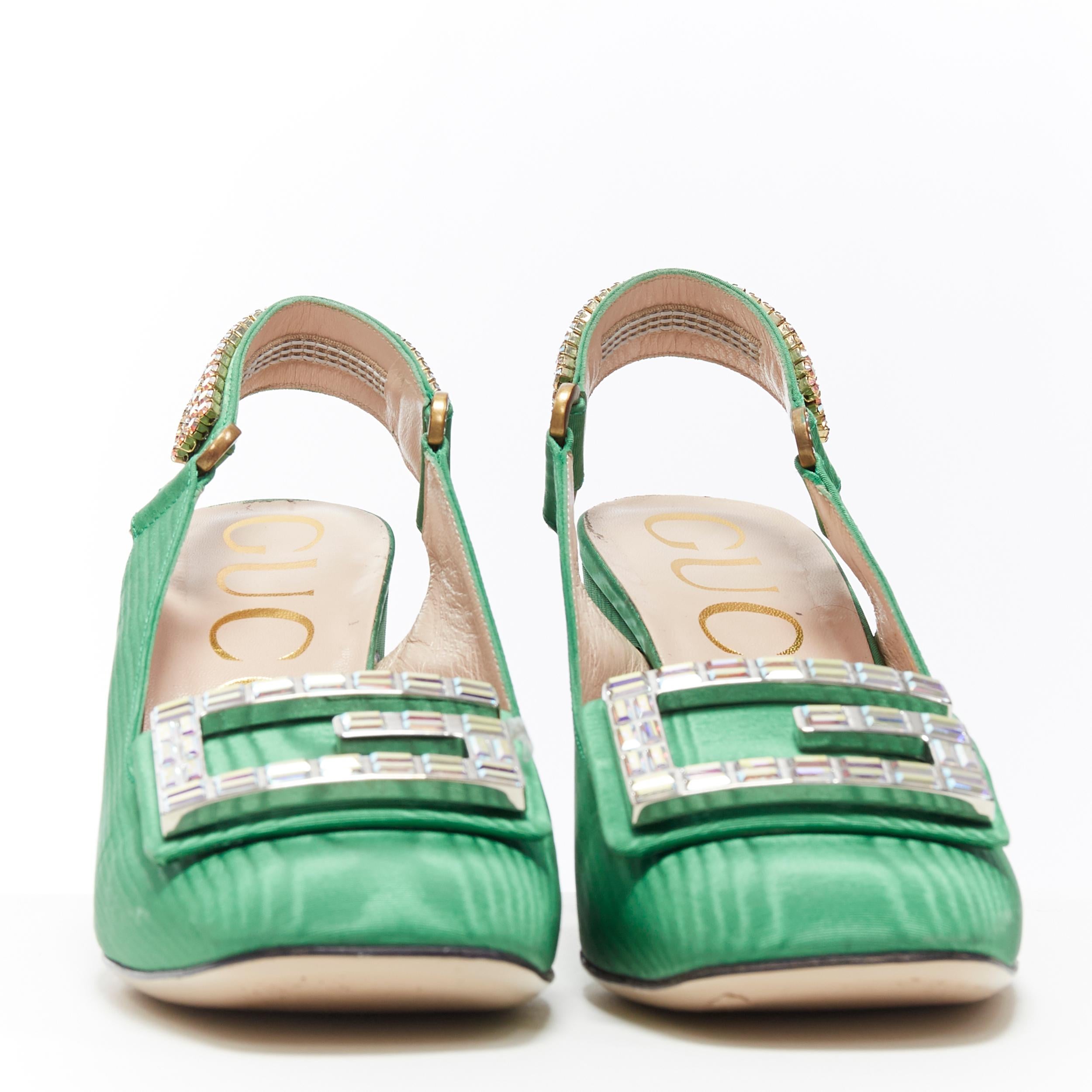 green crystal shoes