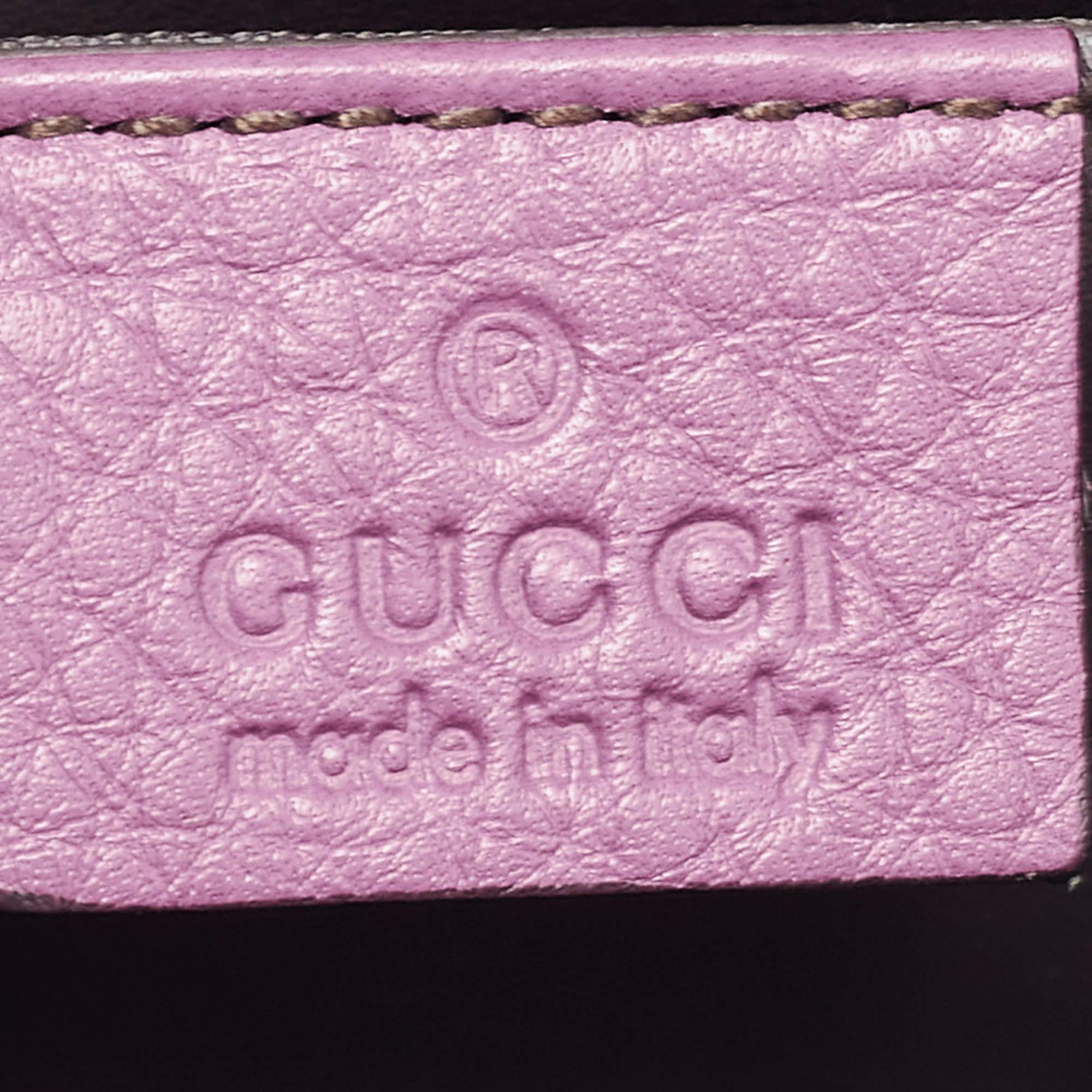 Women's Gucci Magenta Leather Miss Bamboo Tassel Chain Bag