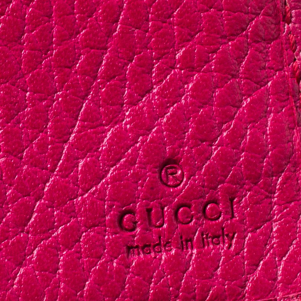 Magentafarbene Continental Swing Geldbörse aus Leder von Gucci Damen im Angebot