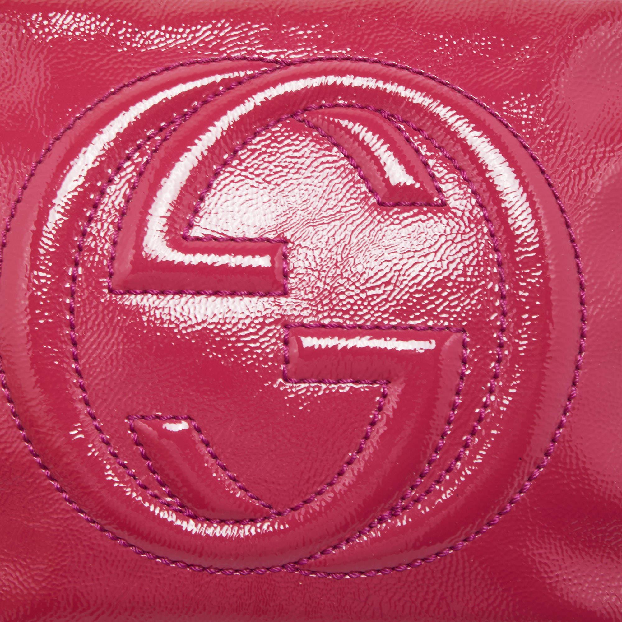 Gucci Magenta Patent Leather Small Soho Disco Crossbody Bag 6