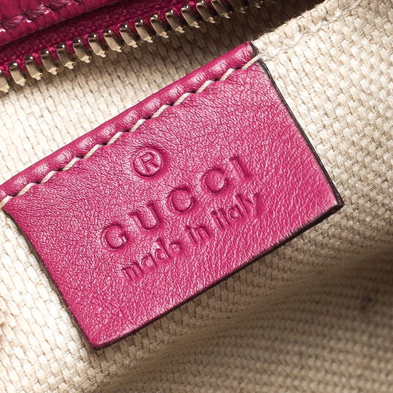 Gucci Magenta Patent Leather Small Soho Disco Shoulder Bag 1