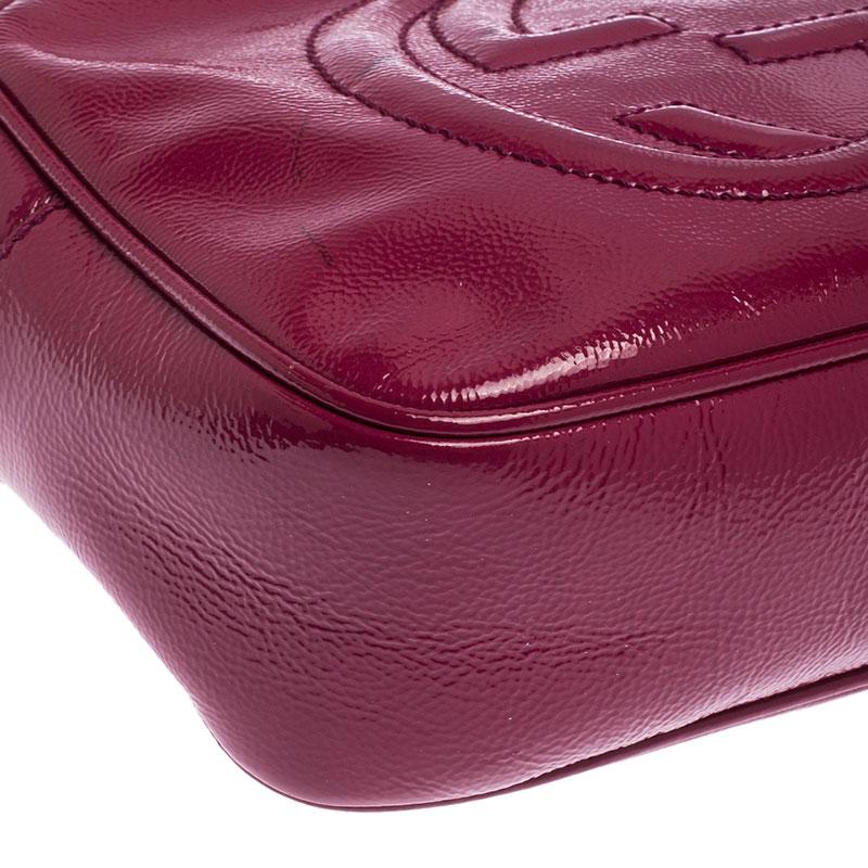 Gucci Magenta Patent Leather Small Soho Disco Shoulder Bag 2