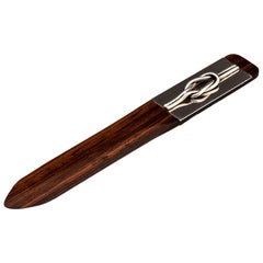 Gucci Mahogany Silver Page Turner Italy, 20th Century