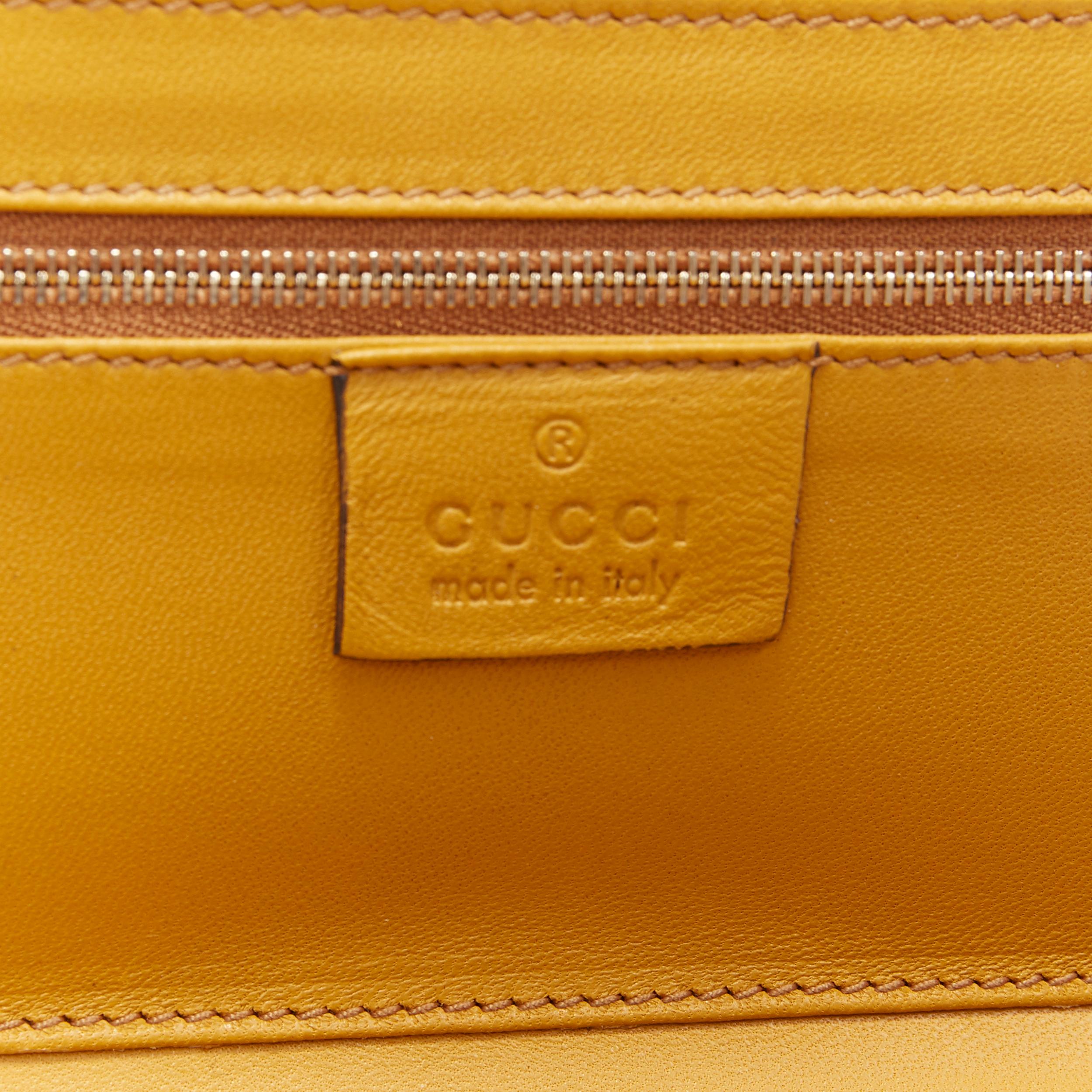 Women's GUCCI marigold yellow suede crystal embellished leather trimmed box clutch bag