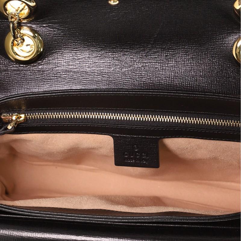 Black Gucci Marina Chain Flap Bag Leather Small