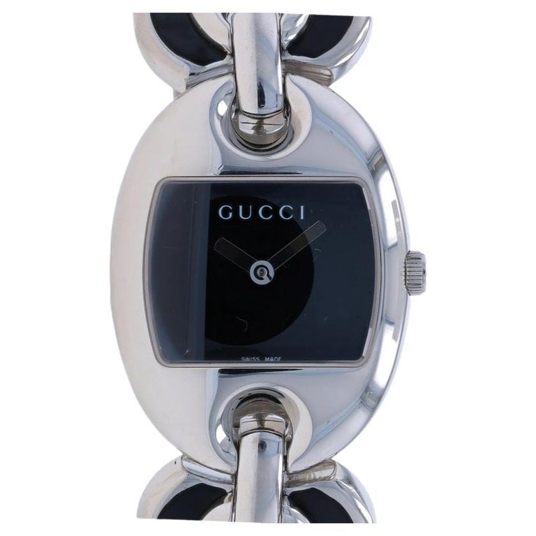 Gucci Marina link Watch with Black Dial Ladies Authentic Gucci Marina Chain Black Dial Quartz Wrist  main image 4