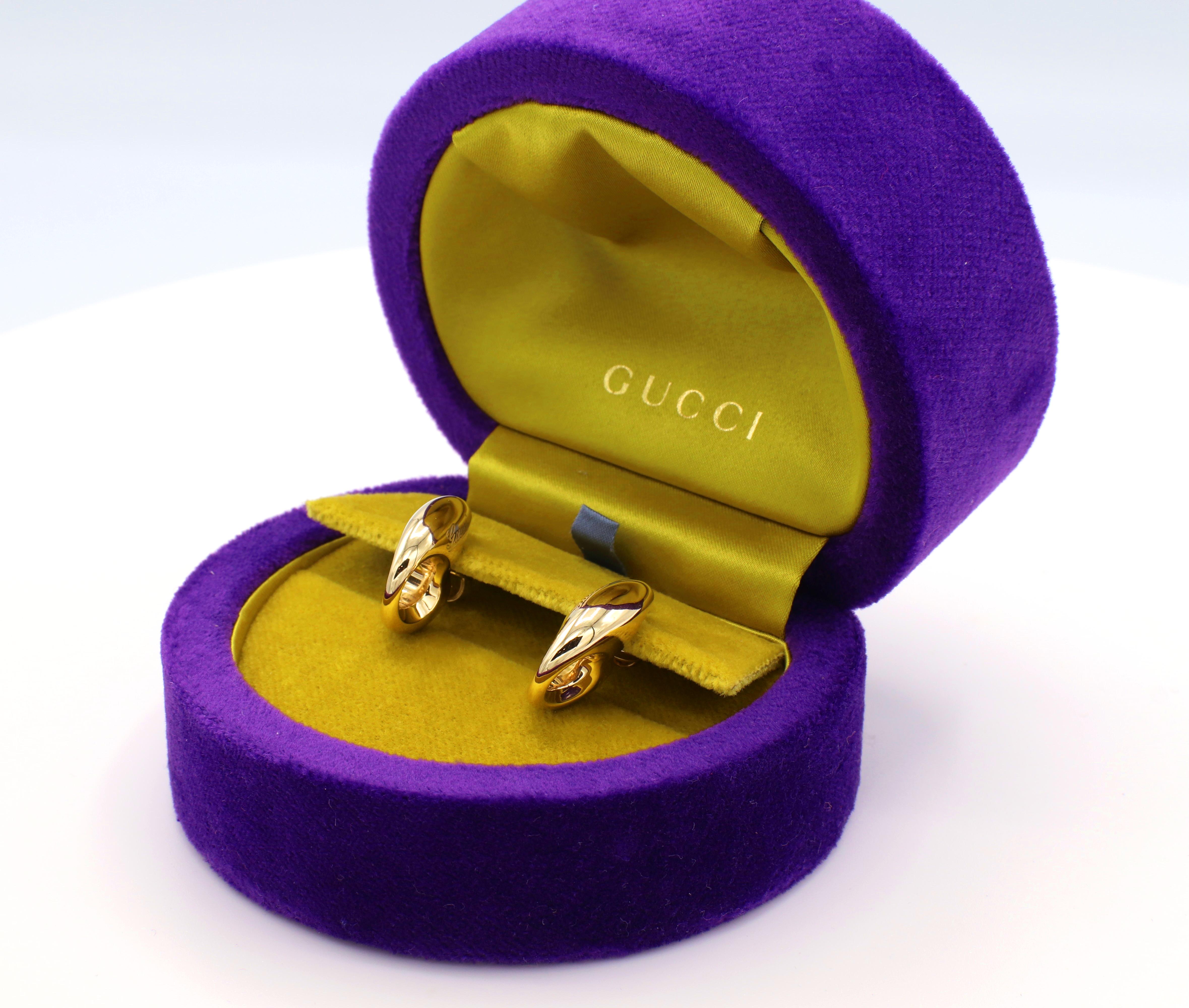 Women's Gucci Marina Chain Link 18 Karat Yellow Gold Earrings