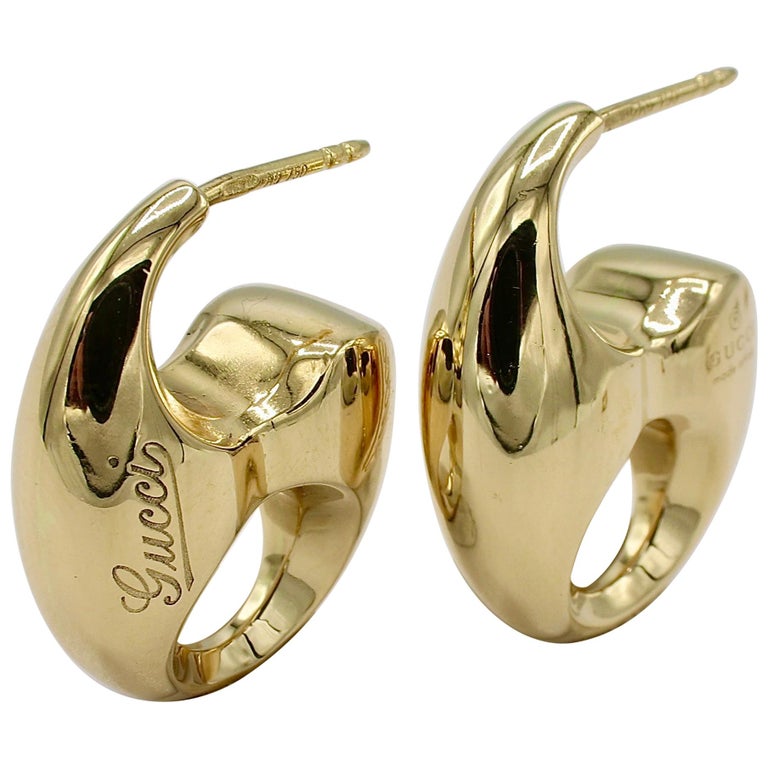 Gucci Marina Chain Link 18 Karat Yellow Gold Earrings at 1stDibs | gucci  marina chain hoop earrings, marina chain gucci, gucci snake earrings