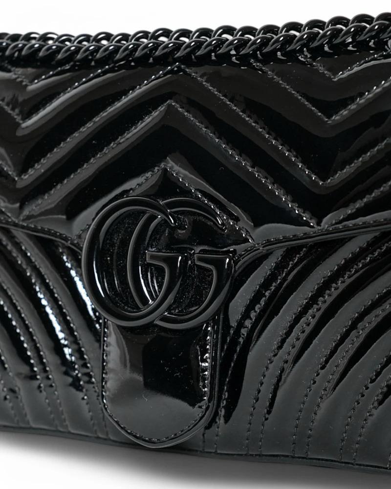 Gucci Marmont 26 GG Matelassé Patent Leather 6
