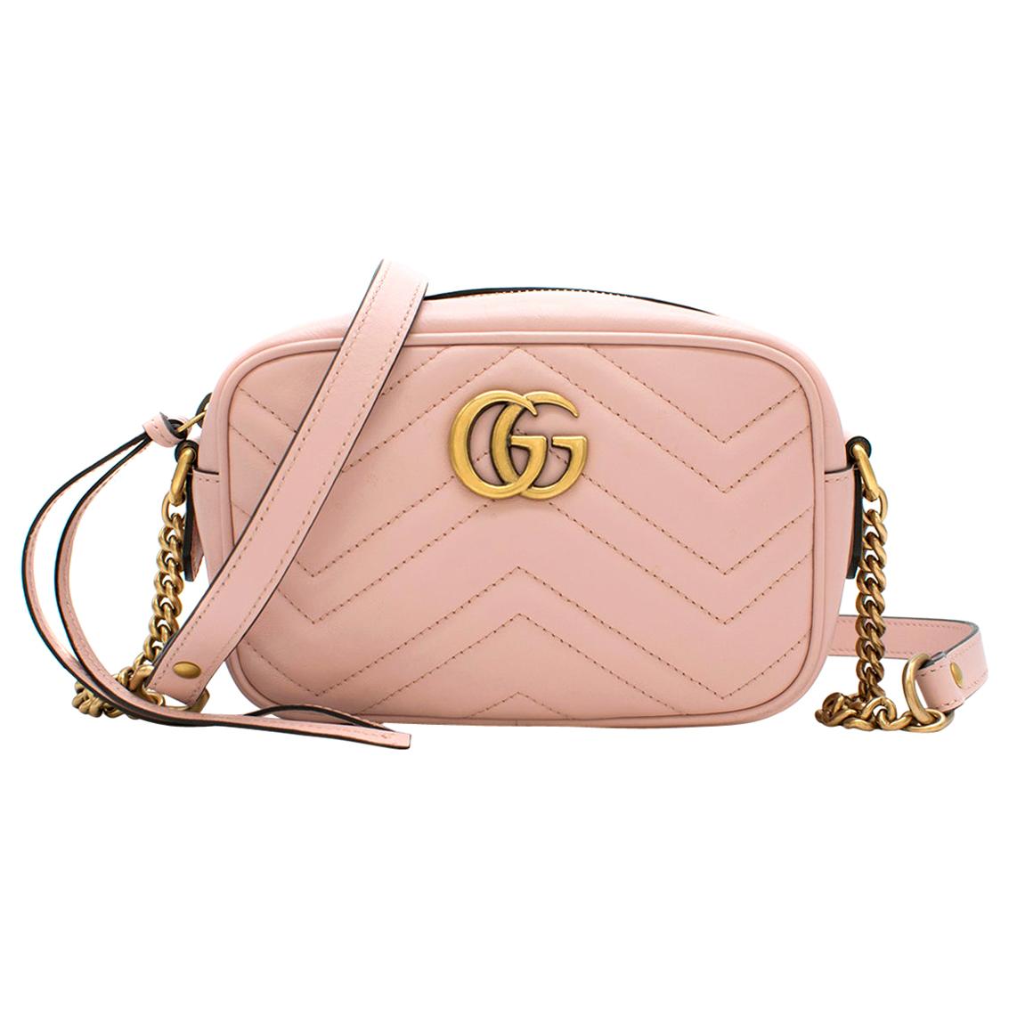 Gucci // Pink Leather Mini Marmont Camera Bag – VSP Consignment