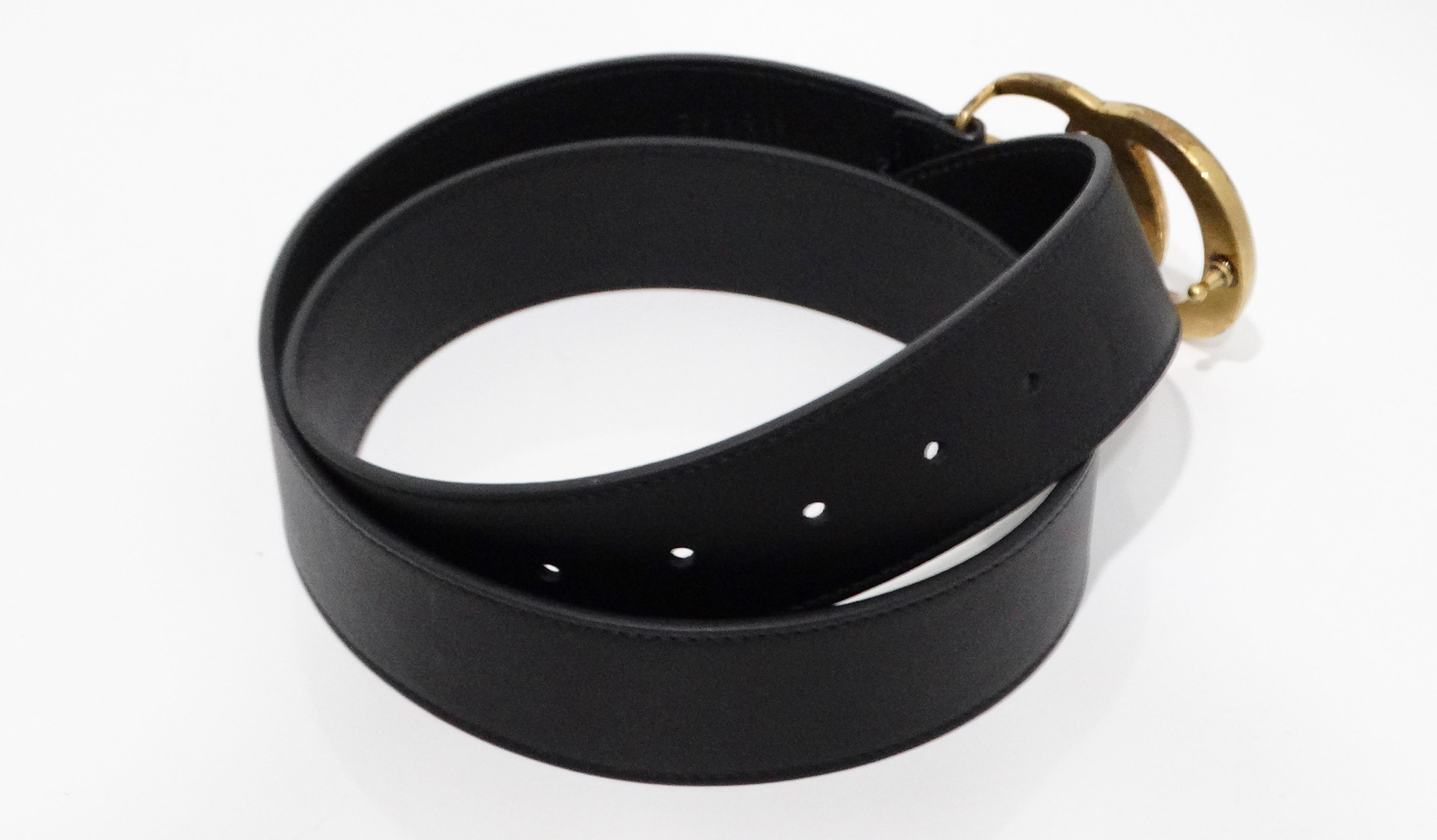 Gucci Marmont Black Leather Belt In Fair Condition In Scottsdale, AZ
