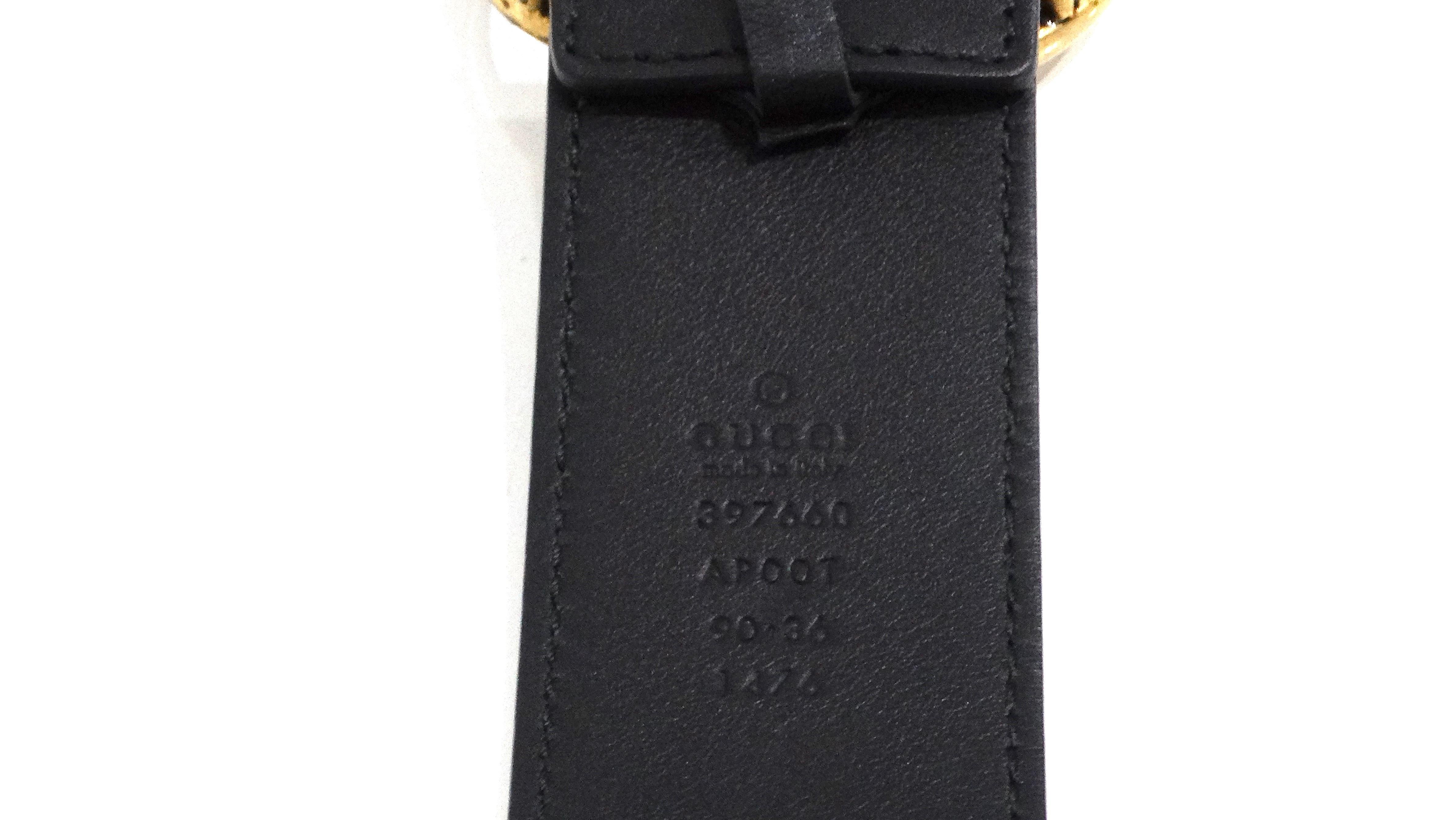 Women's or Men's Gucci Marmont Black Leather Belt