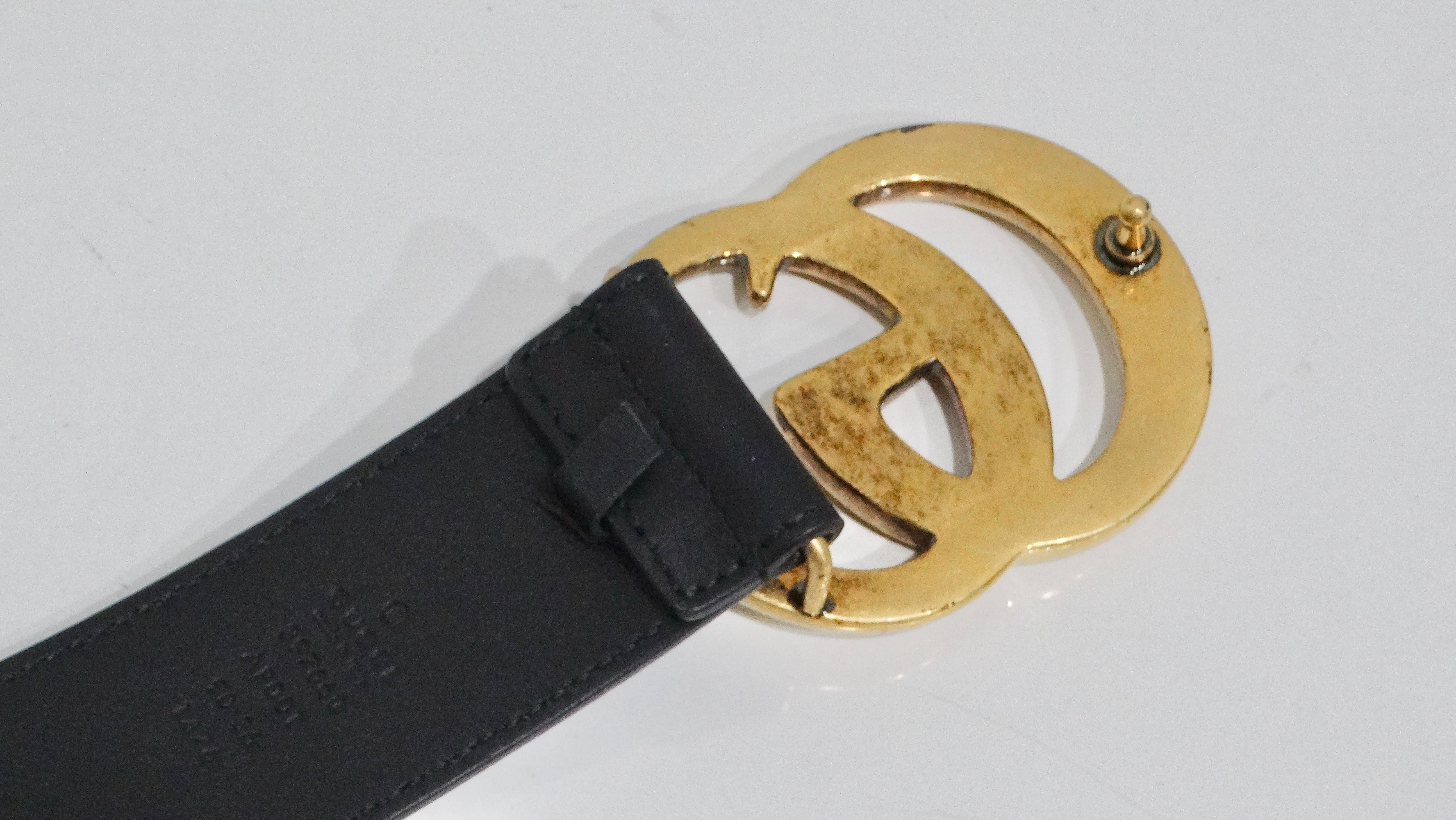 Gucci Marmont Black Leather Belt 3