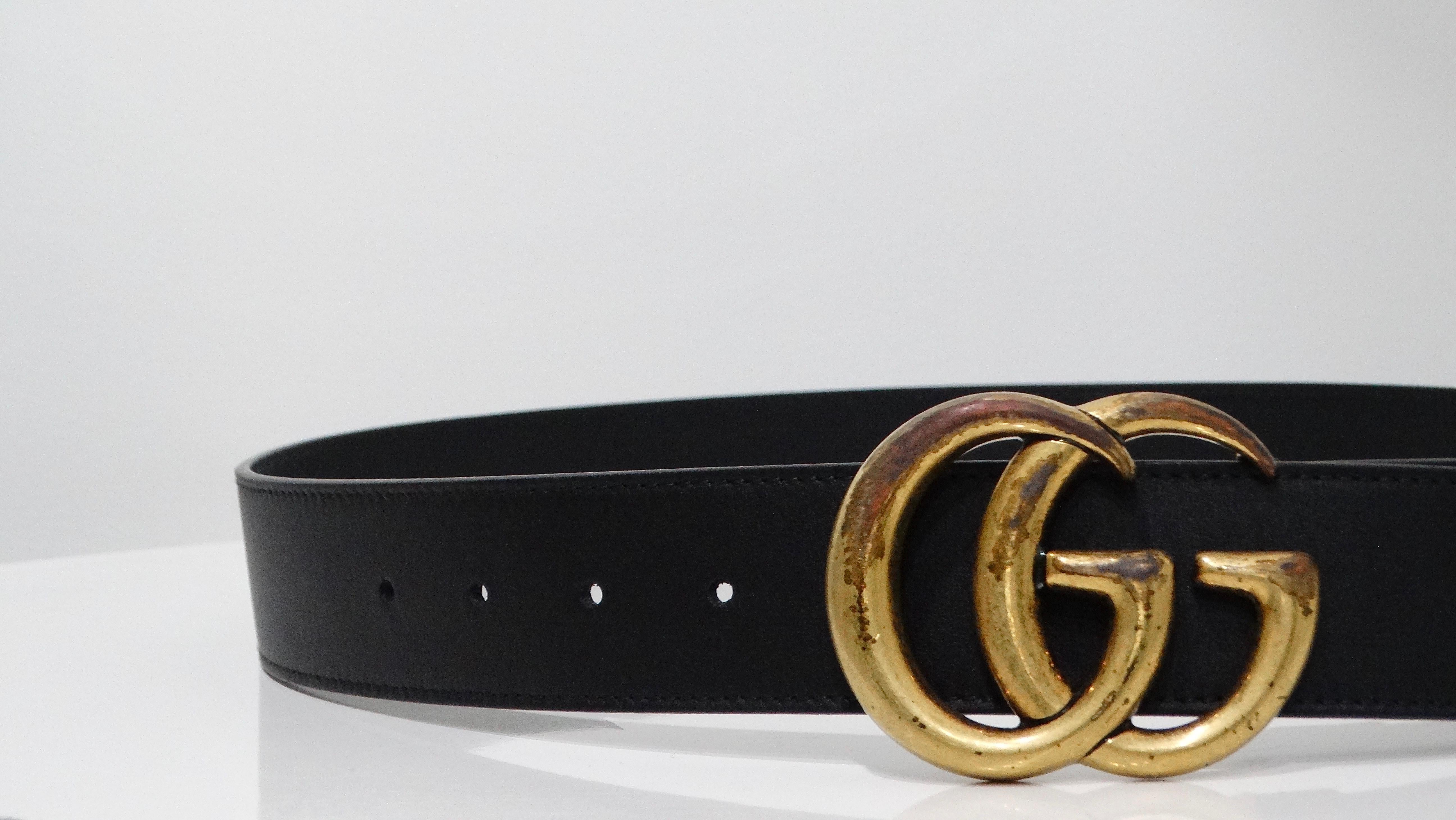Gucci Marmont Black Leather Belt 4