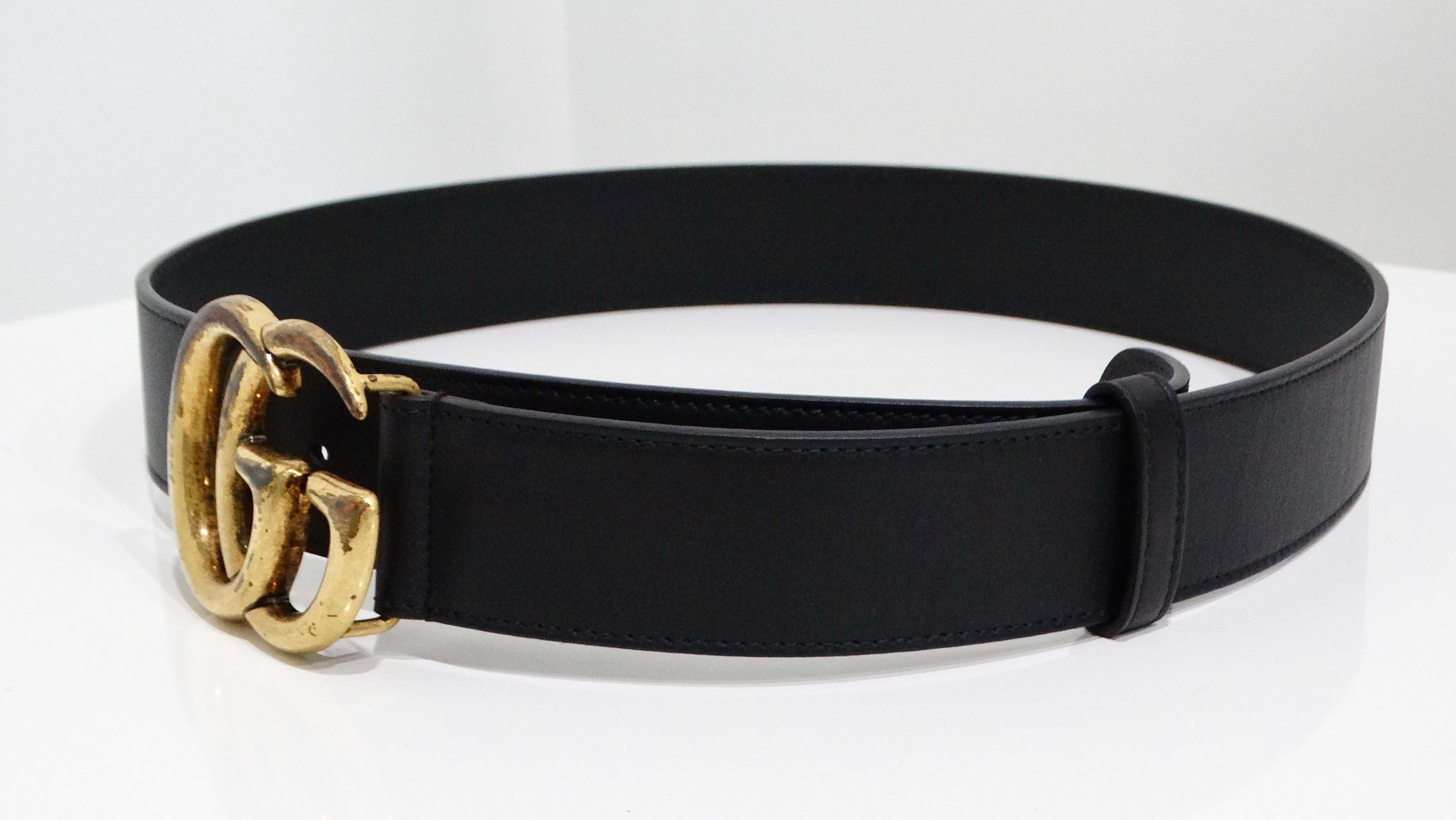 Gucci Marmont Black Leather Belt 5