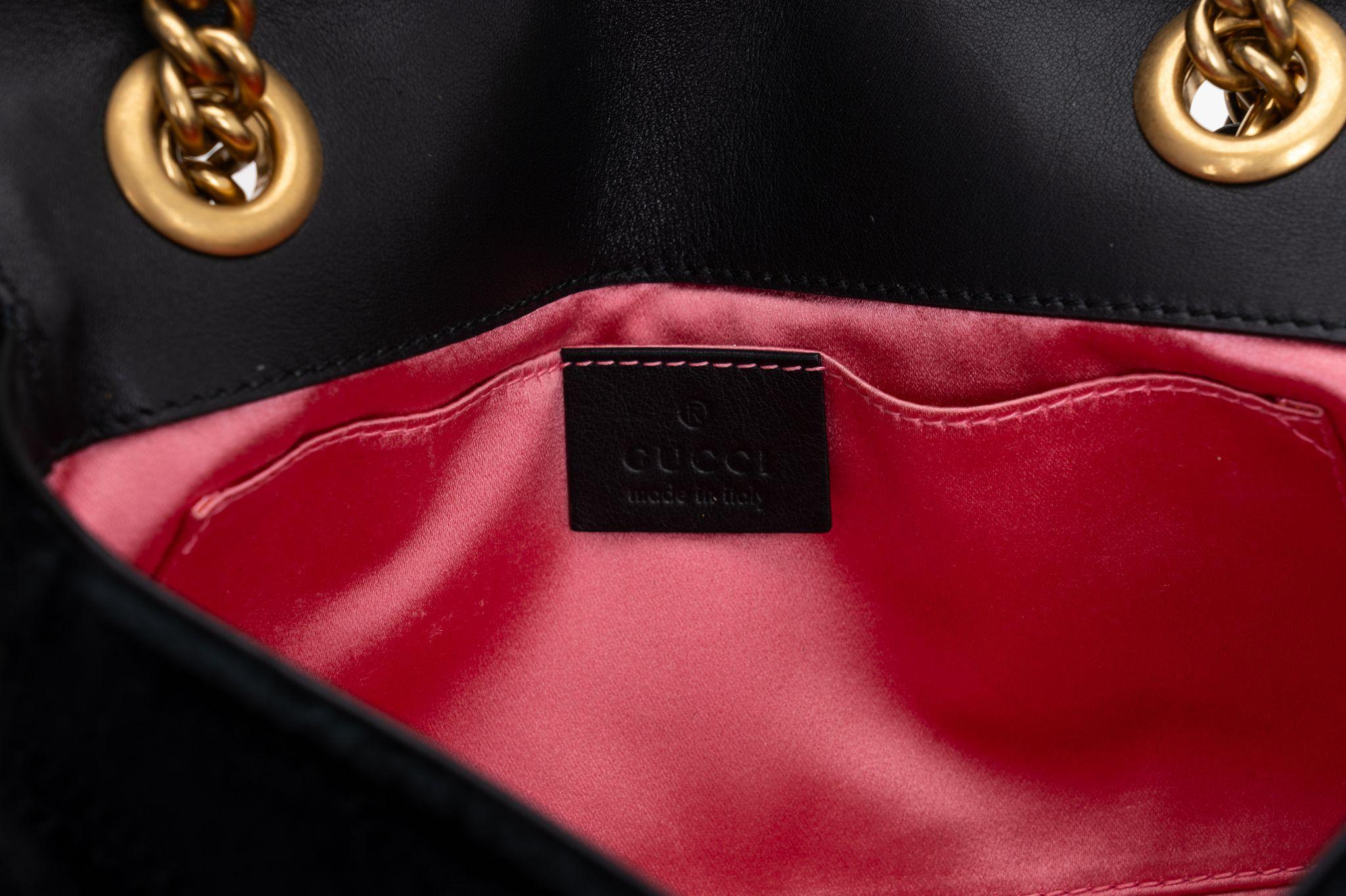 Gucci Marmont Black Velvet Beaded Flap 2