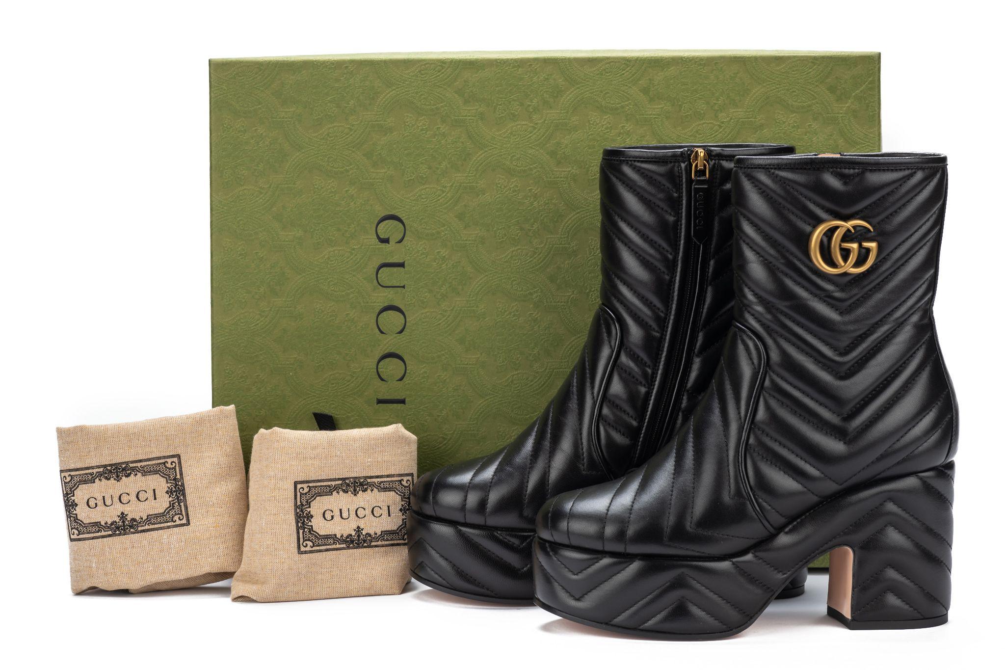 Gucci - Bottes Marmont noires BNIB en vente 6