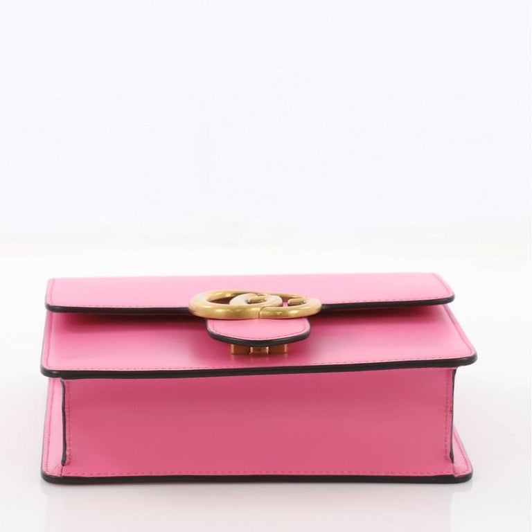 Gucci Marmont Chain Shoulder Bag Leather Small For Sale at 1stdibs