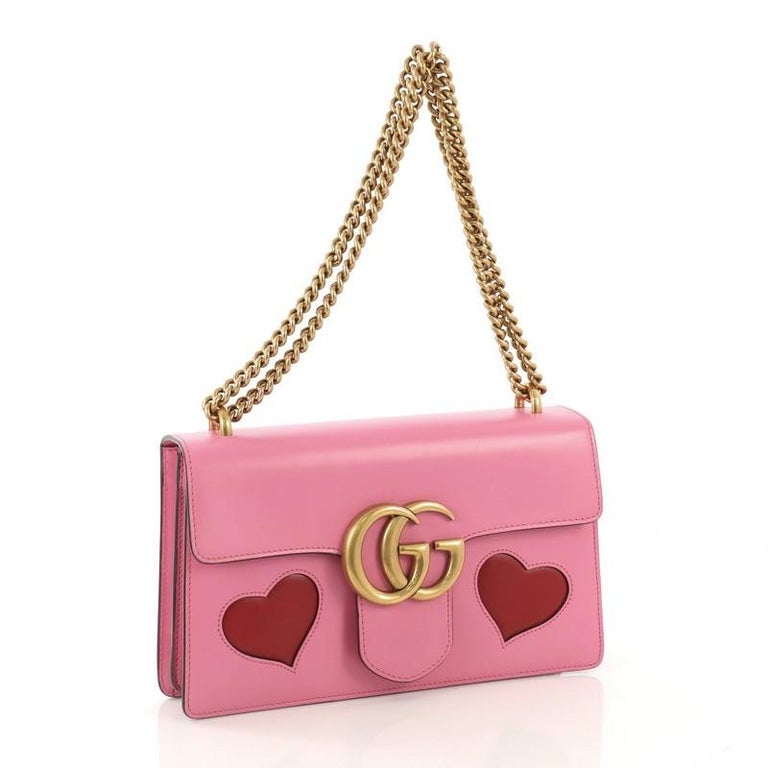 Gucci Marmont Chain Shoulder Bag Patchwork Leather Medium For Sale at 1stdibs