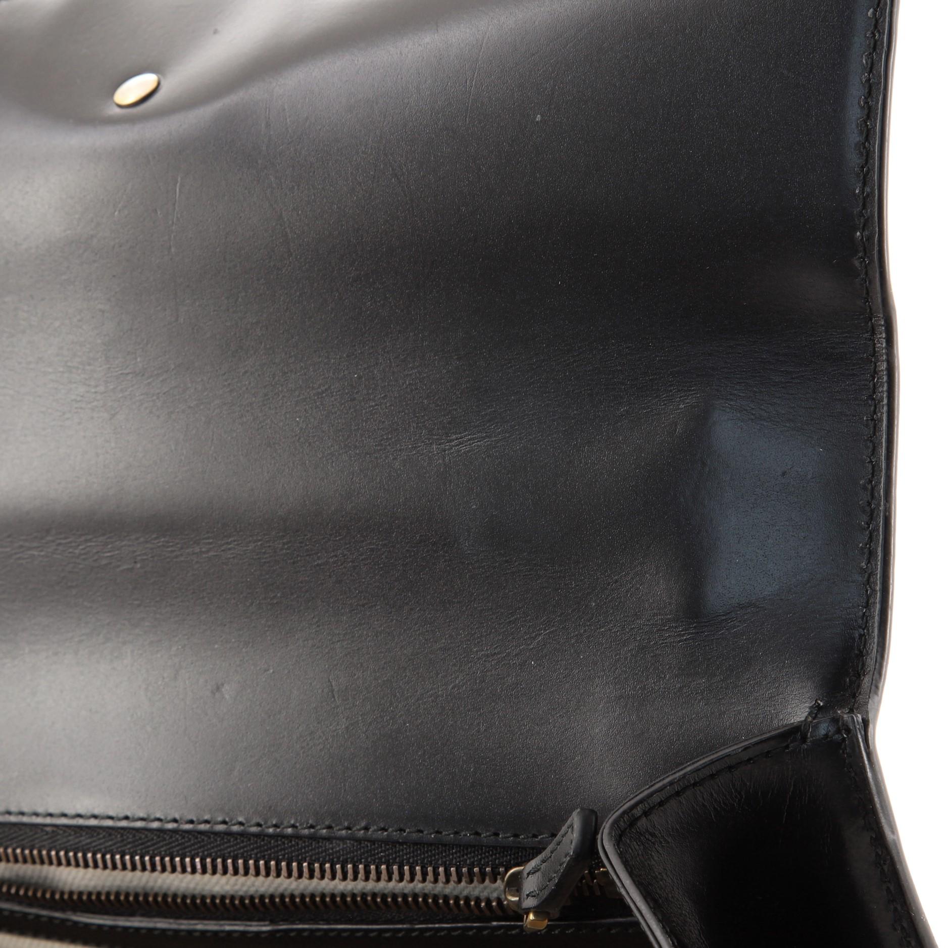 Black Gucci Marmont Chain Shoulder Bag Patchwork Leather Medium