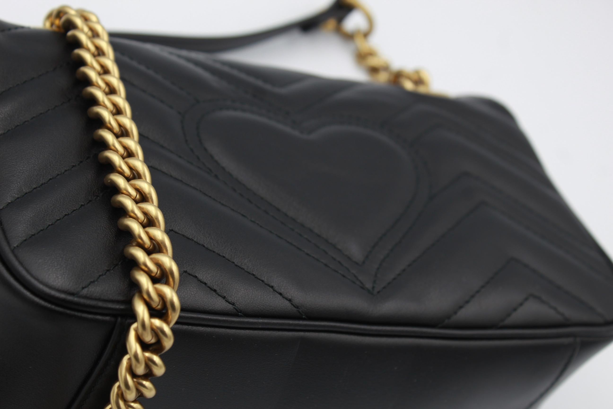 Gucci Marmont Crossbody CBlack Leather  Bag 1