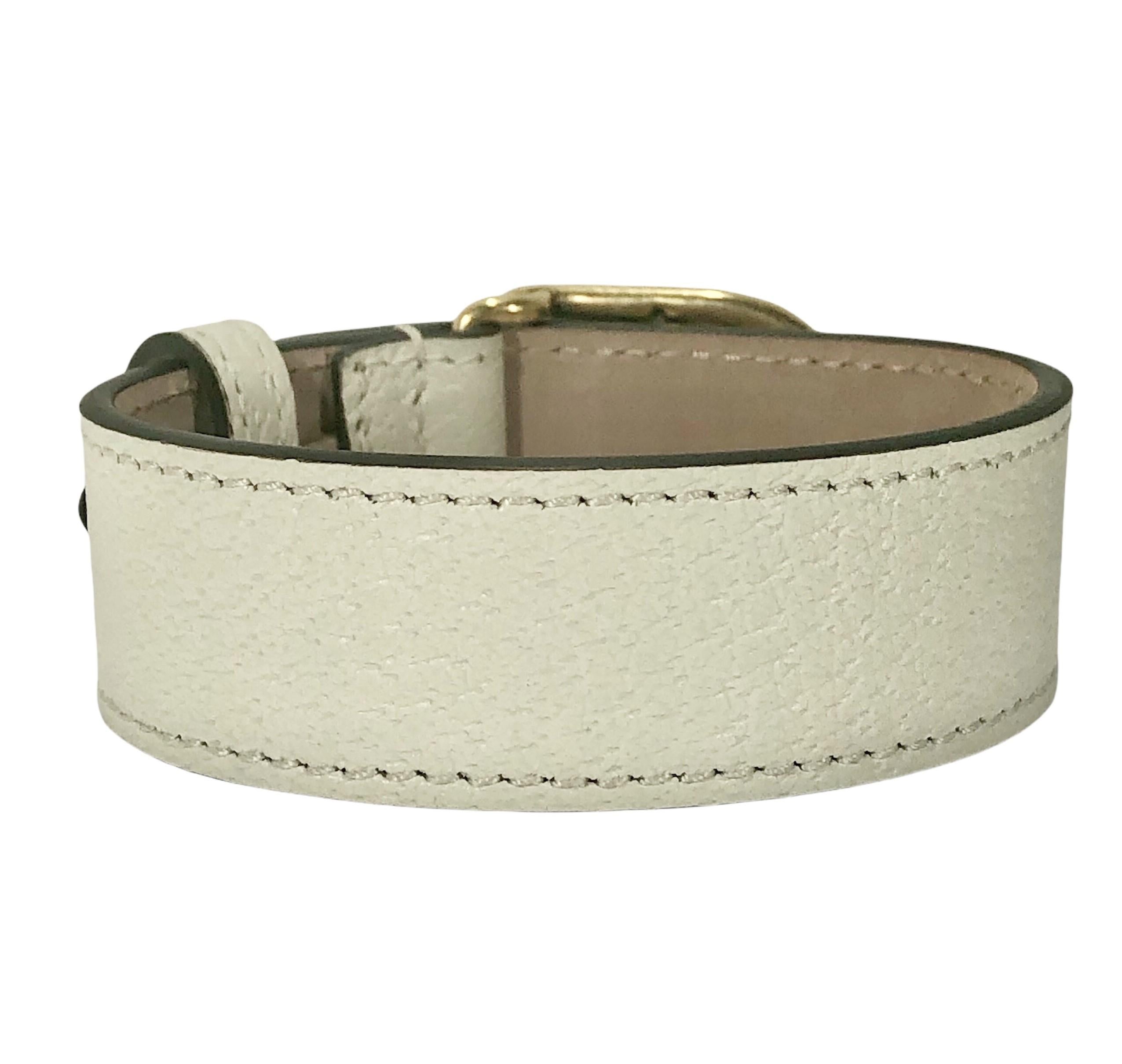Femenino o masculino Gucci Marmont Double G Pulsera Ajustable Piel Blanco hueso en venta