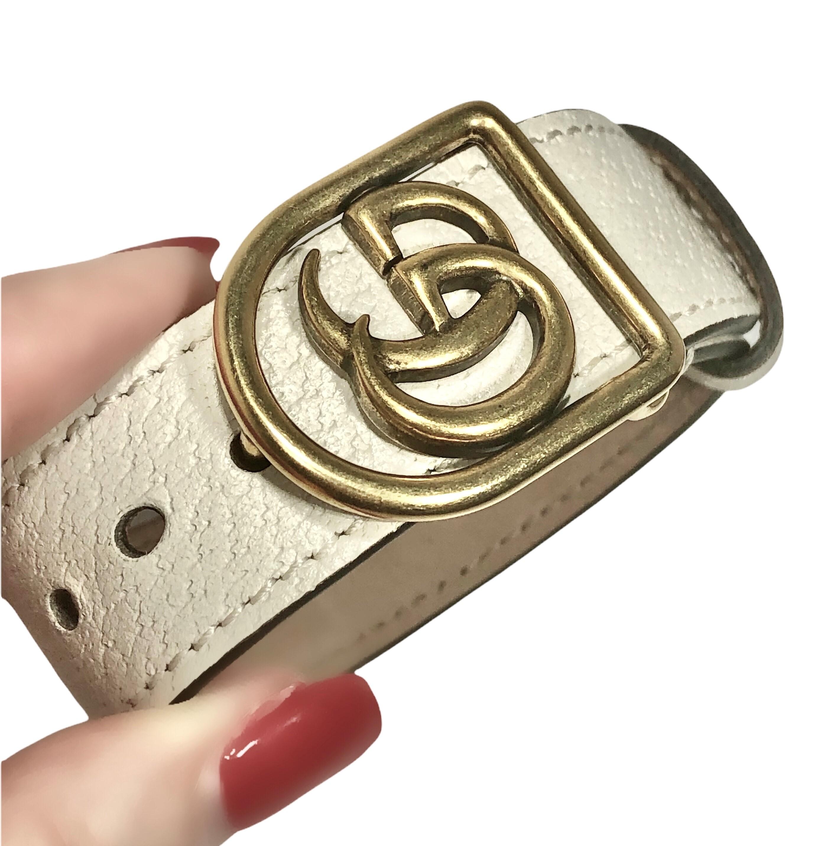 Gucci Marmont Double G Pulsera Ajustable Piel Blanco hueso en venta 2