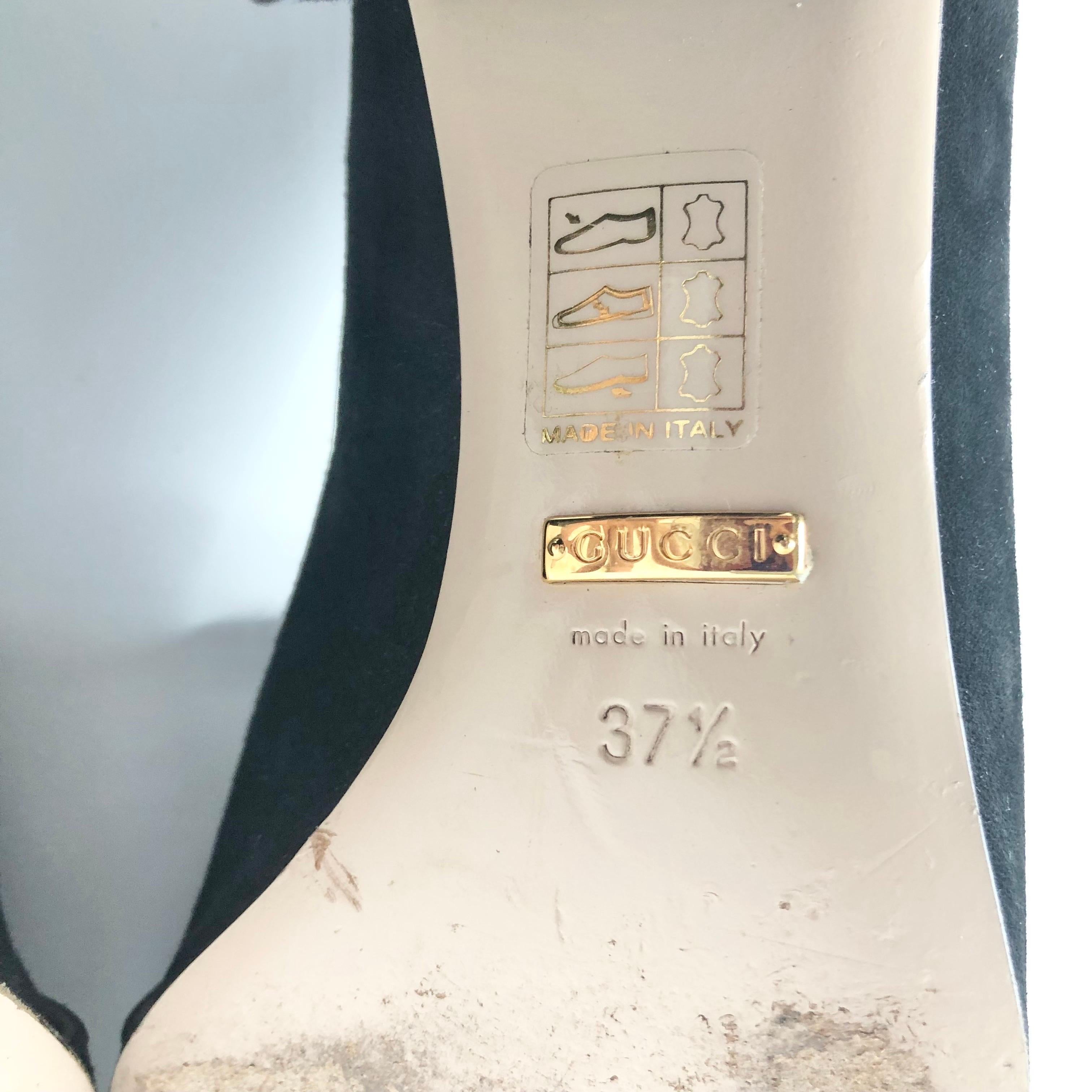 Gucci Marmont Fringe Suede Platform Loafer Pumps 37.5 en venta 3