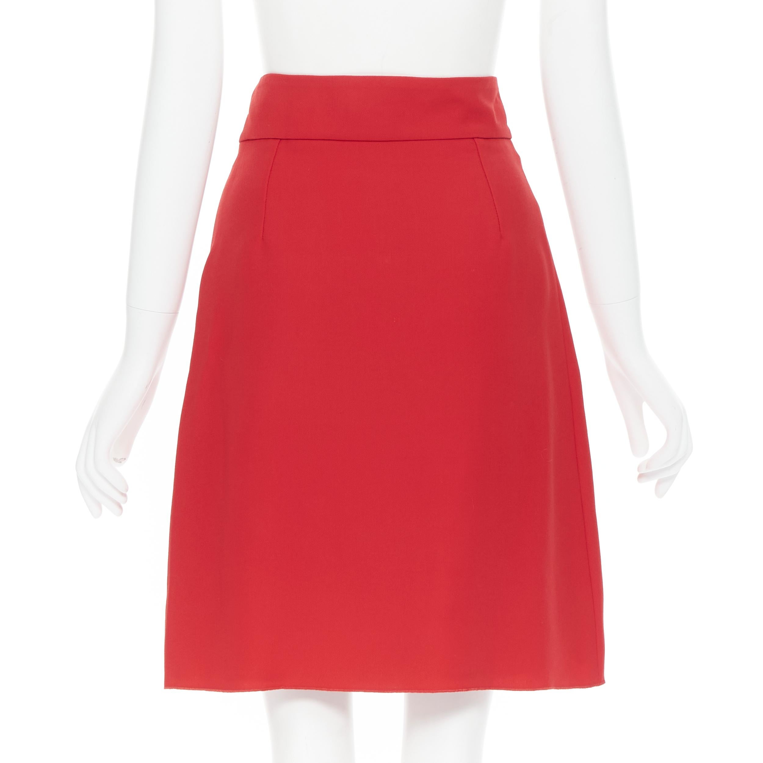 red gucci skirt