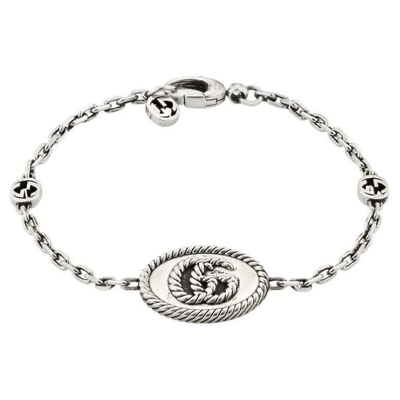 Gucci Marmont GG Disc Bracelet in Sterling Silver YBA627749001 For Sale