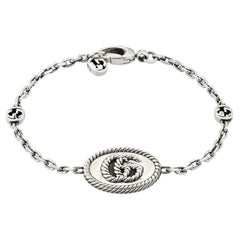 Used Gucci Marmont GG Disc Bracelet in Sterling Silver YBA627749001