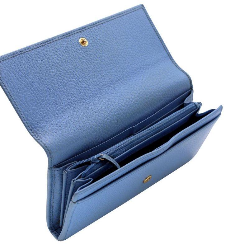 Bleu Gucci - Portefeuille long à monogramme GG Marmont GG-1217P-0004 en vente