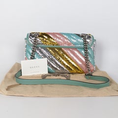 Gucci Marmont Gg Sequin Small Multicolored Rainbow Shoulder Bag