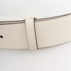 GUCCI Marmont gold GG buckle cream cowhide leather wide belt 95cm