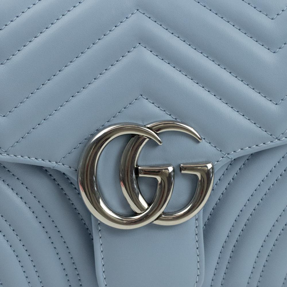  Gucci, Marmont in blue leather 11