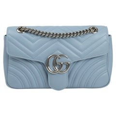 Gucci, Marmont in blue leather