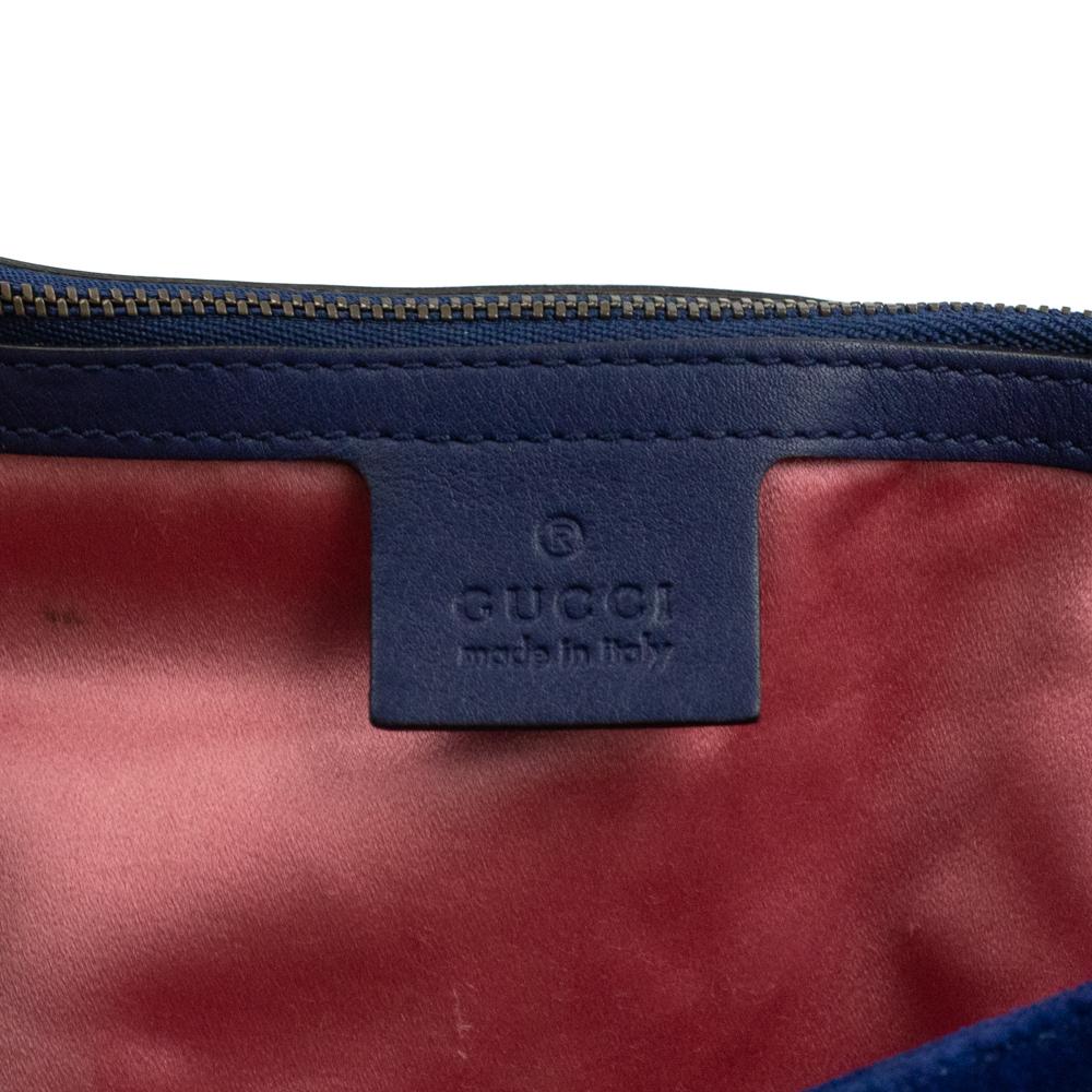 GUCCI, Marmont in blue velvet For Sale 1