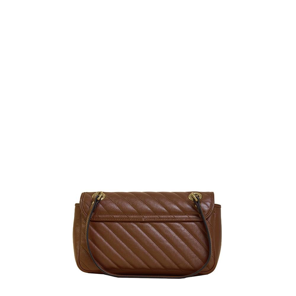 Marrone Gucci, Marmont in pelle marrone
