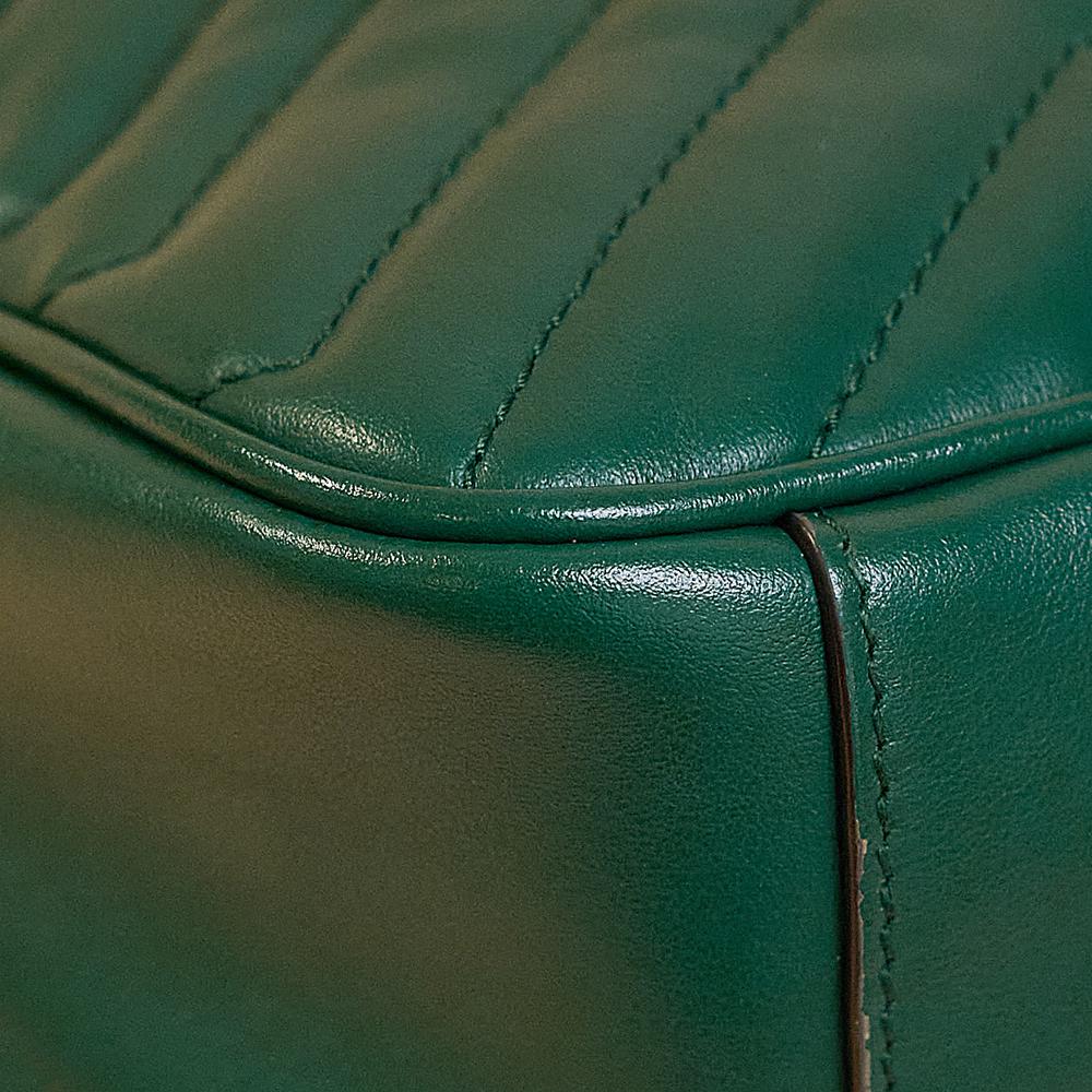 GUCCI, Marmont in green leather 8