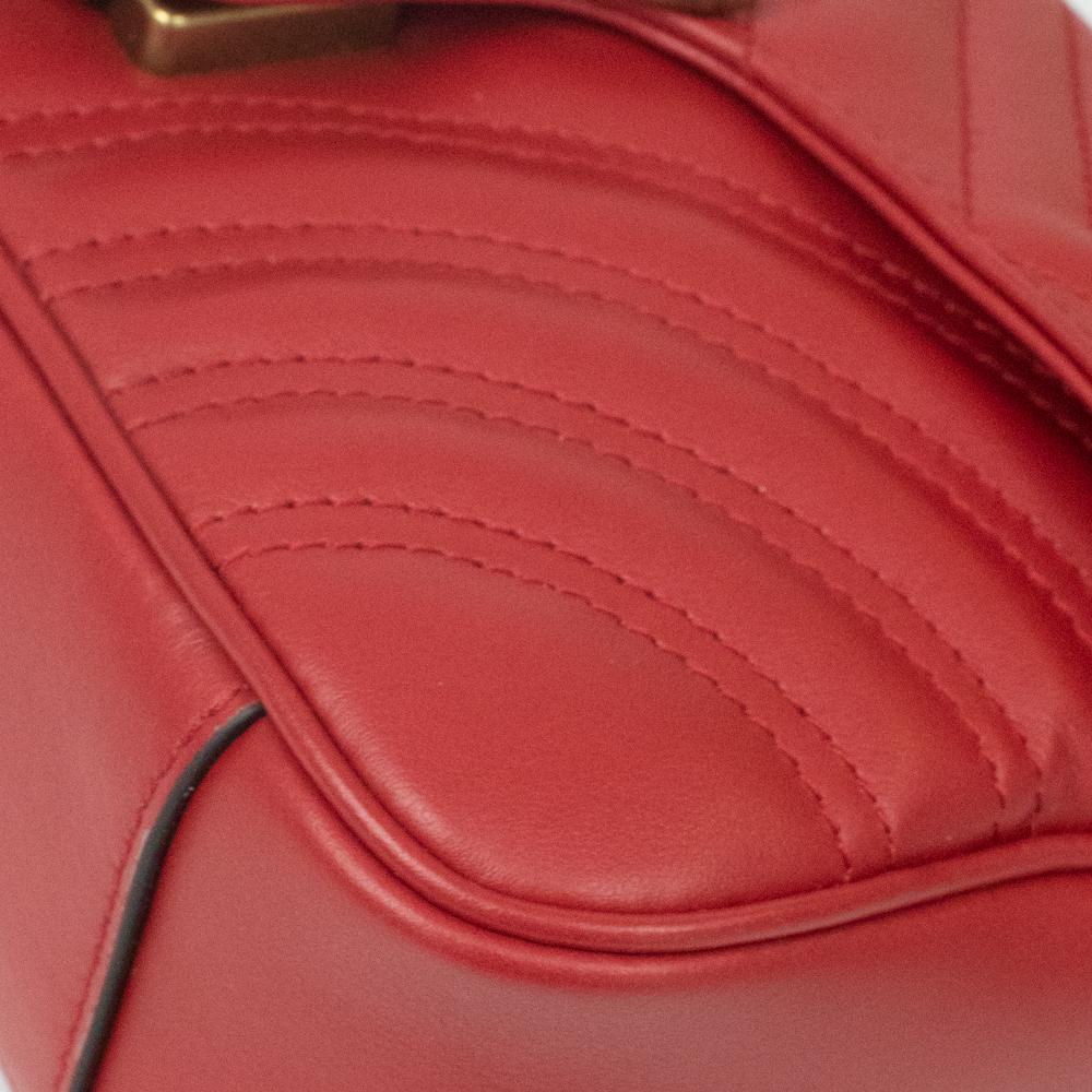 Gucci Marmont in red leather 5