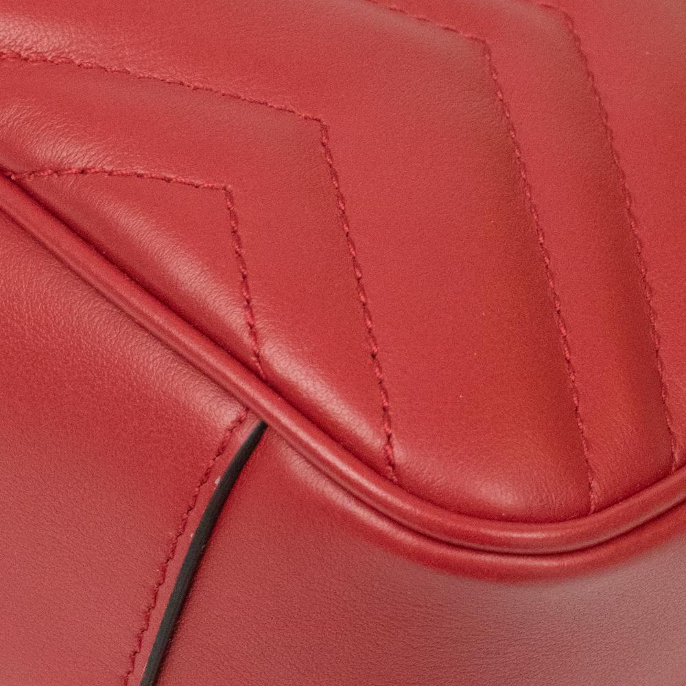 Gucci Marmont in red leather 7