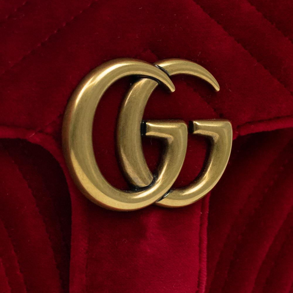 GUCCI, Marmont in red velvet  2