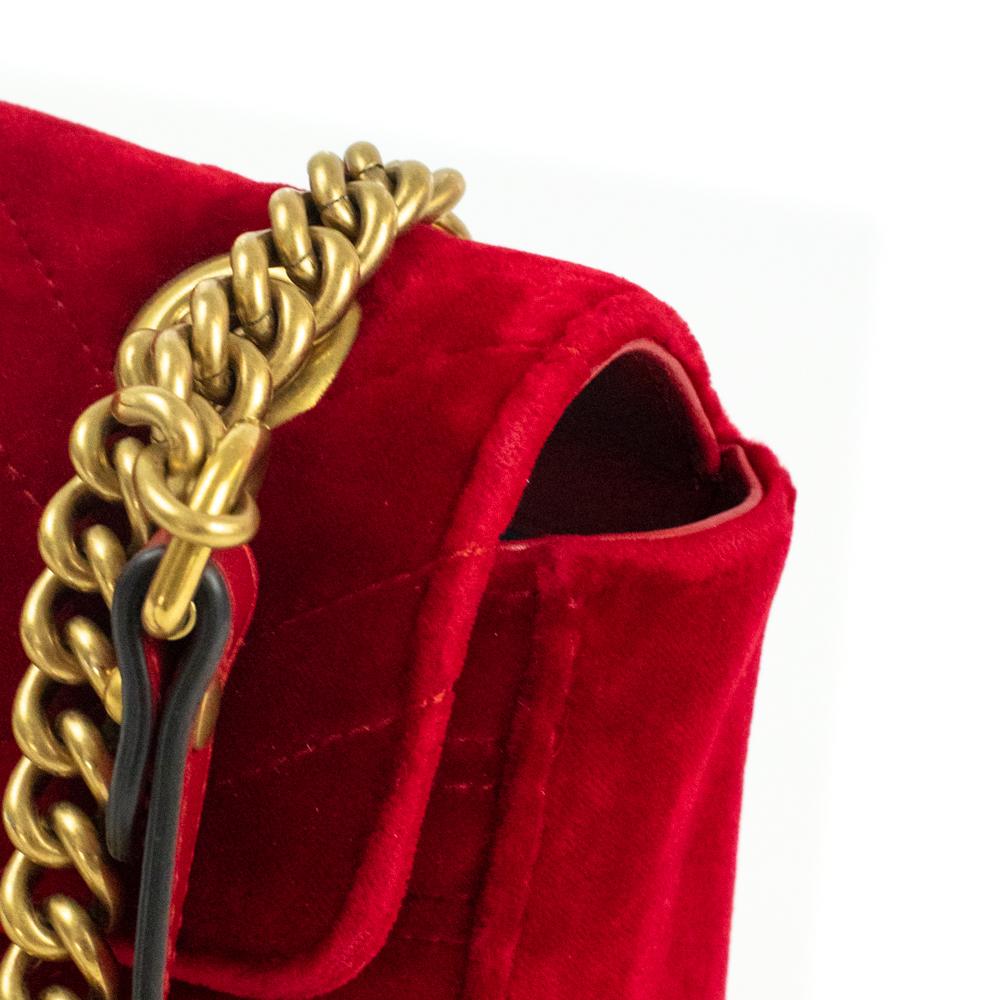 Gucci, Marmont in red velvet 7