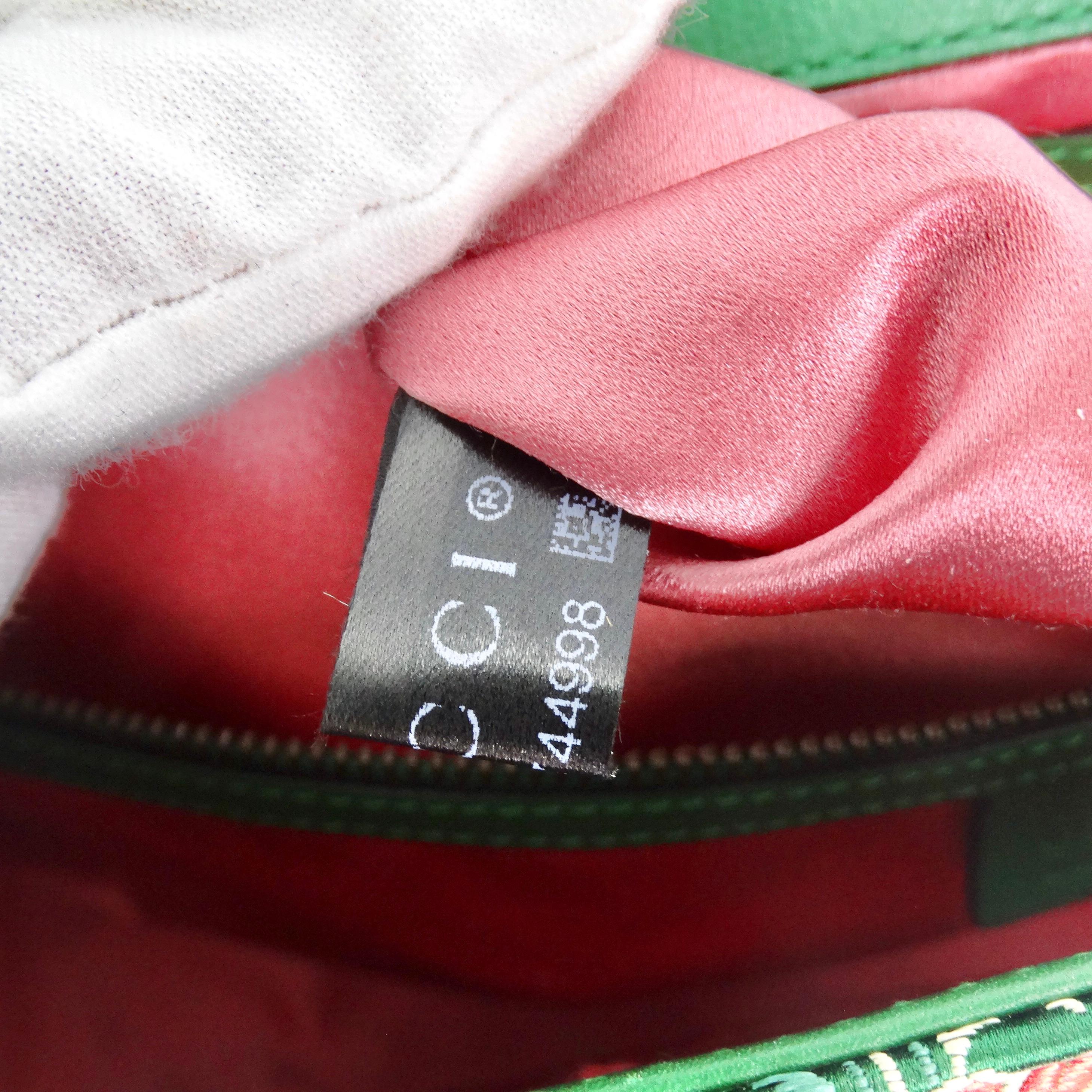 Gucci Marmont Jacquard Matelasse Floral Maxi Top Handle Shoulder Bag  For Sale 11
