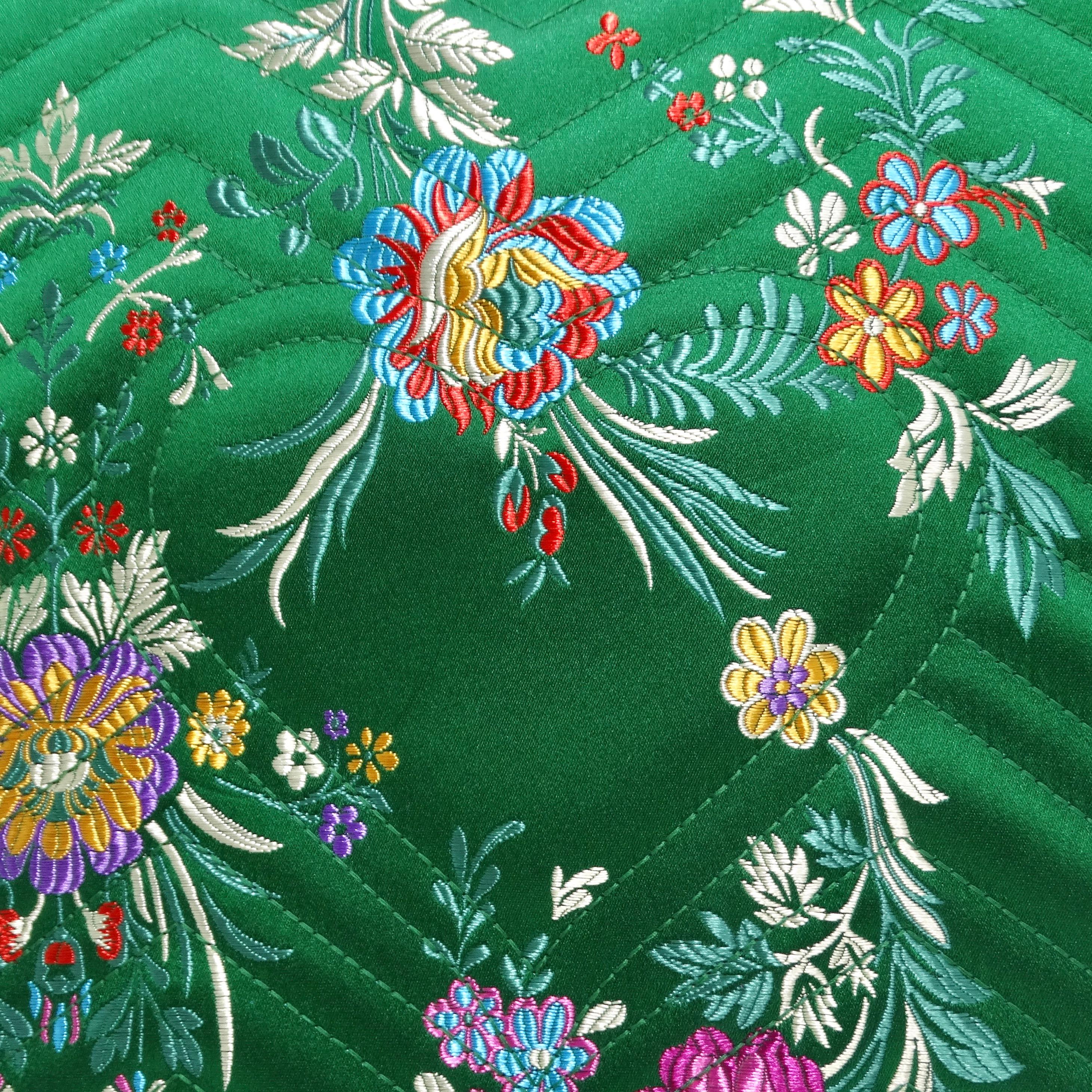 Gucci Marmont - Sac porté épaule long à poignée supérieure en jacquard matelassé à motifs floraux  en vente 2
